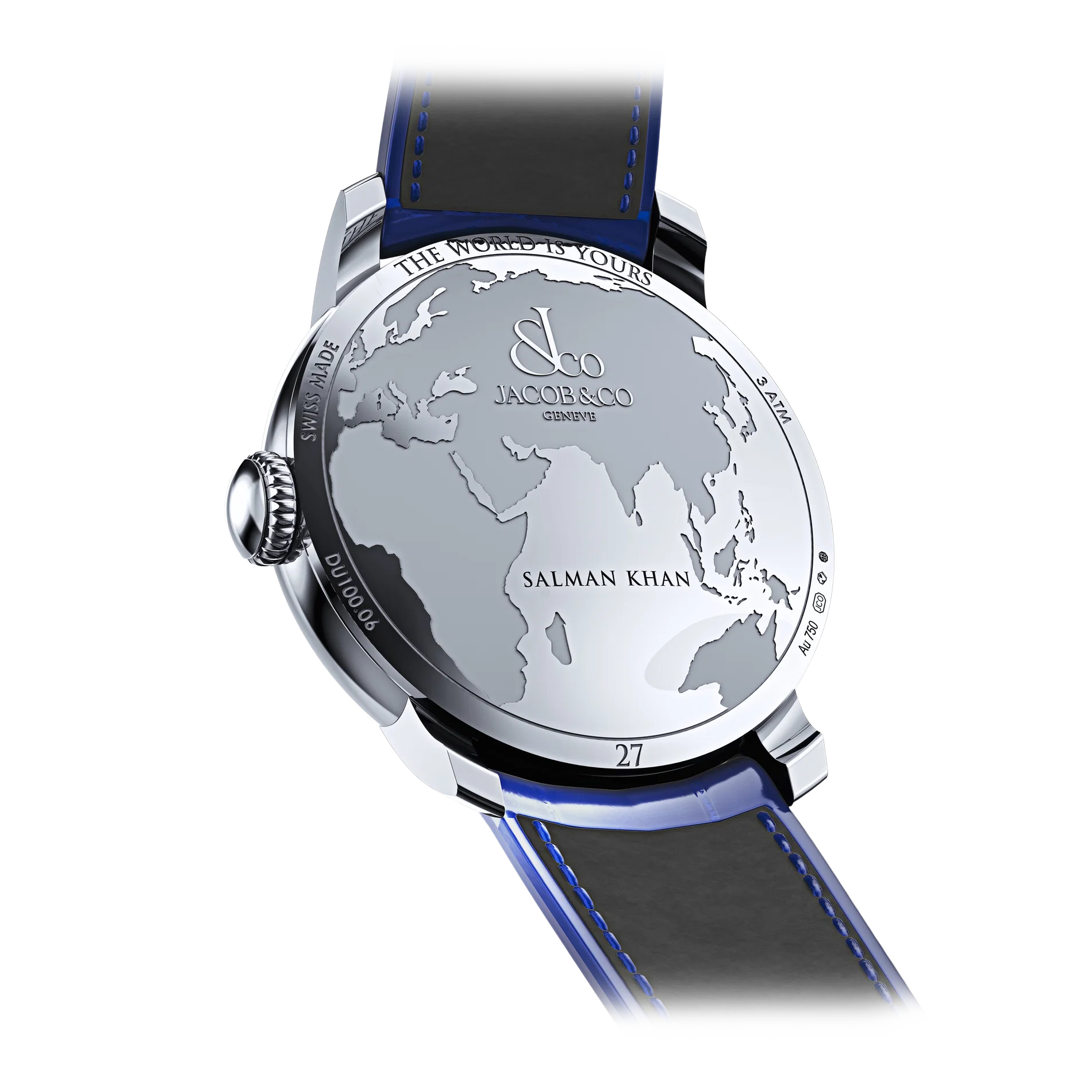 The World Is Yours Dual Time Zone Salman Khan 43mm Stainless Steel Automatic Winding DT100.10.AB.AA.ABALA