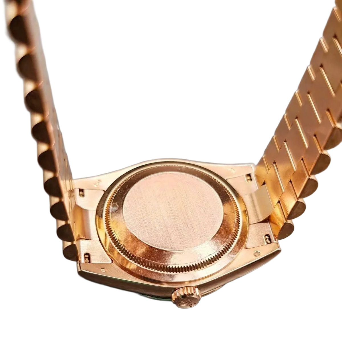 Day-Date 36mm Rose Gold 18K Chocolate Dial Ruby Diamond 118235