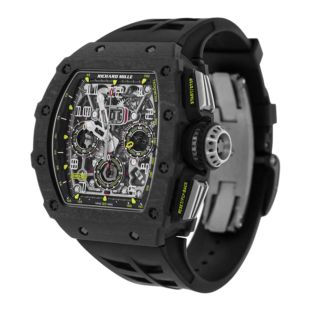 RM 11-03 Black NTPT, Skeleton Dial, 50 mm