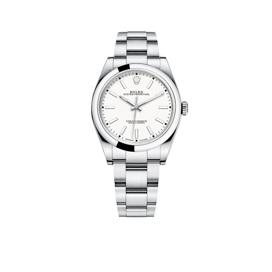 Oyster Perpetual 39mm Stainless Steel WhiteDial Men Watch 114300-0004 New 2025