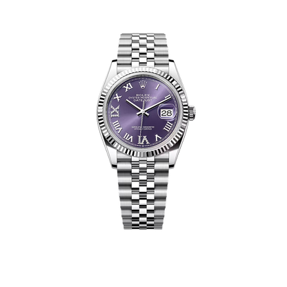 Datejust 36mm Steel and White Gold Purple VI & IX 126234