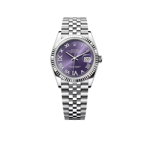 Datejust 36mm Steel and White Gold Purple VI & IX 126234