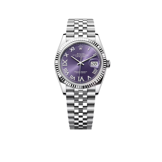 Datejust 36mm Steel and White Gold Purple VI & IX 126234