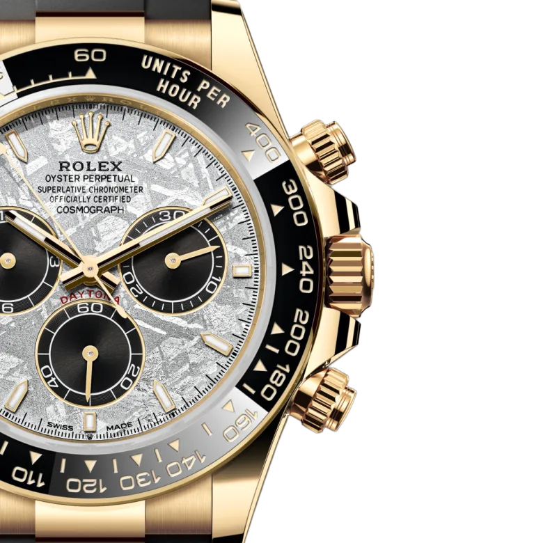 Daytona 40mm Oyster Perpetual Yellow Gold with Meteorite and Black Dial M126518LN-0016