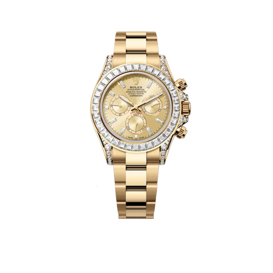 Daytona 18K Yellow Gold Gold Sundust Dial Diamond Bezel Oyster Bracelet 40 mm 126598TBR