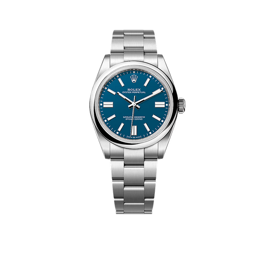 Oyster Perpetual 41mm Stainless Steel Med Blue Dial Men Watch 134300-0009 New 2025