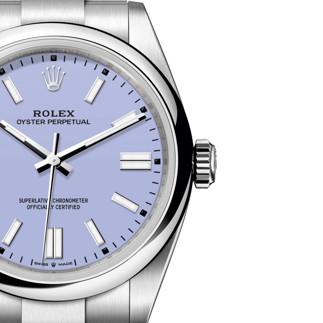 Oyster Perpetual 41mm Stainless Steel Lavender Dial Men Watch 134300-0012 New 2025