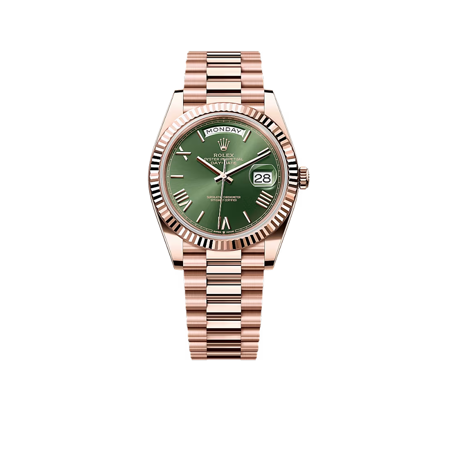Day-Date Oyster Everose gold 40mm Green Olive 228235