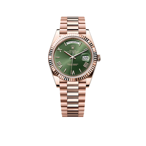 Day-Date Oyster Everose gold 40mm Green Olive 228235