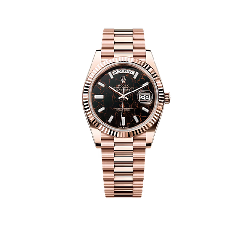 Day Date President 40 mm Everose Gold Eisenkiesel Diamond Dial 228235