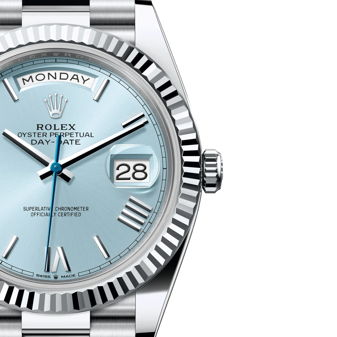 President Day-Date 40mm Ice Blue Dial Platinum Mens Watch 228236