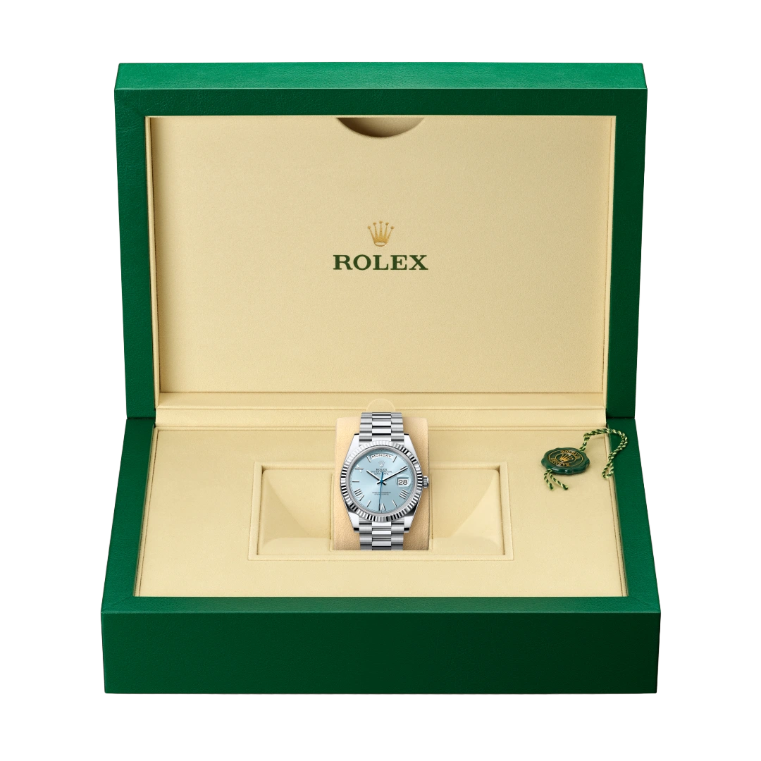 President Day-Date 40mm Ice Blue Dial Platinum Mens Watch 228236