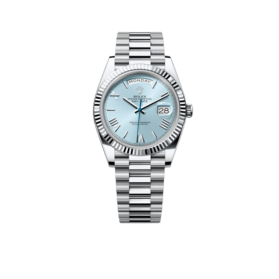 President Day-Date 40mm Ice Blue Dial Platinum Mens Watch 228236