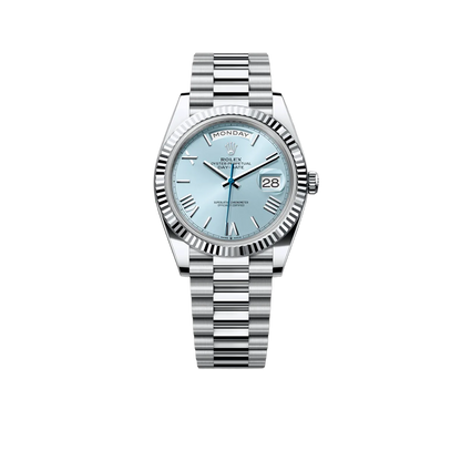 President Day-Date 40mm Ice Blue Dial Platinum Mens Watch 228236