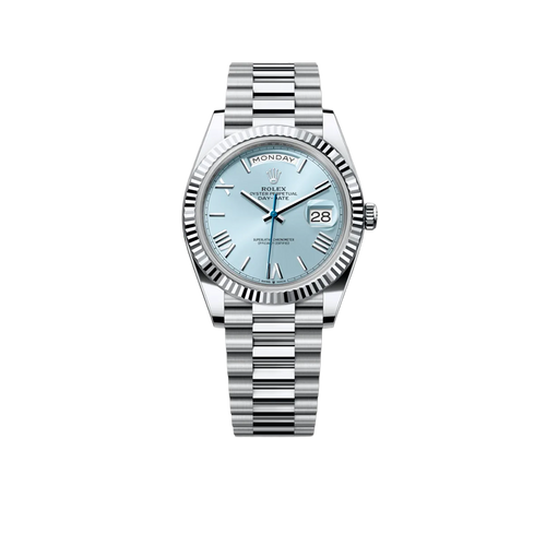 President Day-Date 40mm Ice Blue Dial Platinum Mens Watch 228236