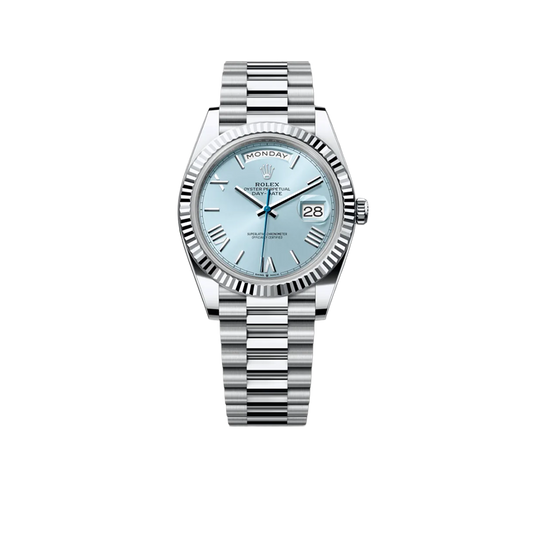 President Day-Date 40mm Ice Blue Dial Platinum Mens Watch 228236