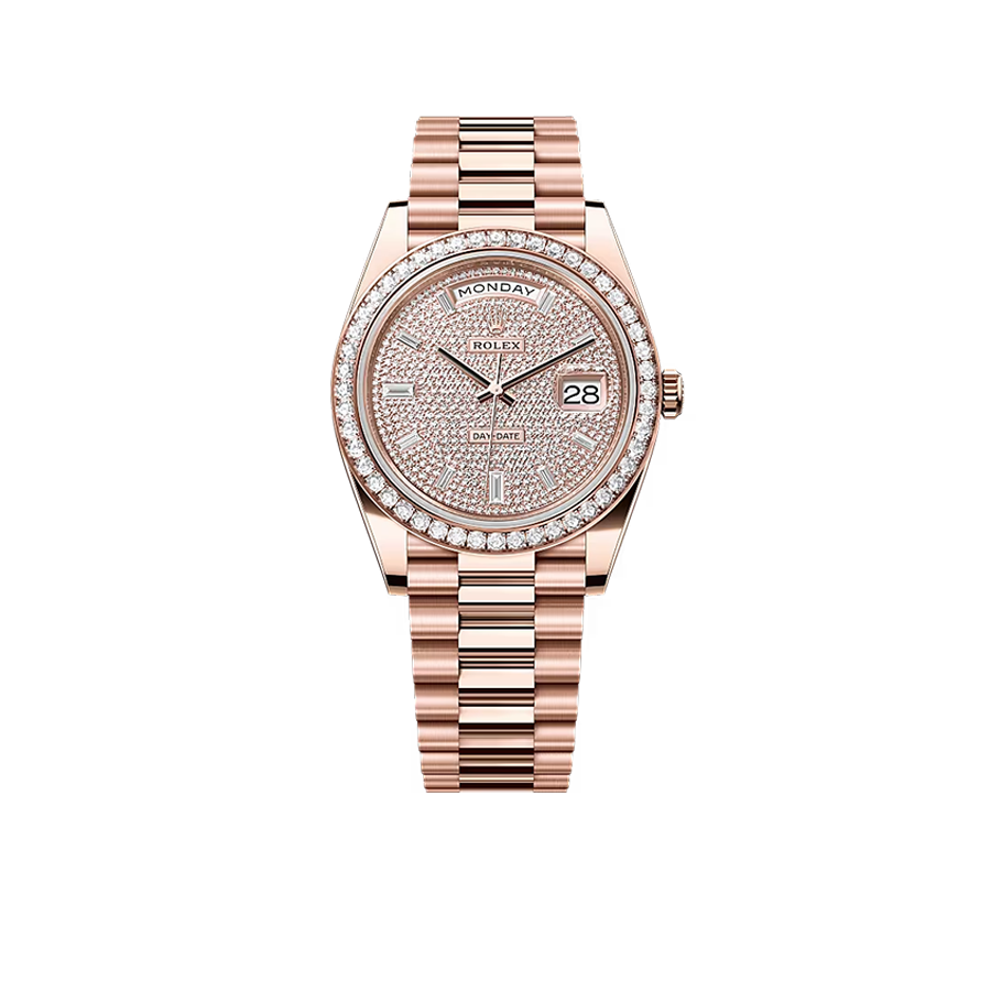 Day-Date 40 228345RBR Rose Gold Diamond Dial Diamond Bezel New 228345rbr-0002