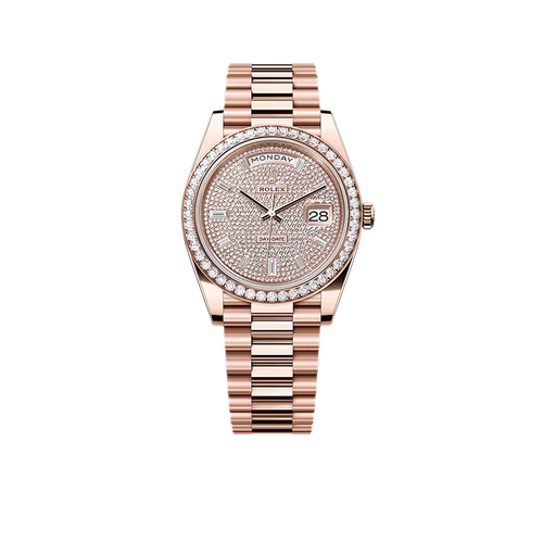 Day-Date 40 228345RBR Rose Gold Diamond Dial Diamond Bezel New 228345rbr-0002