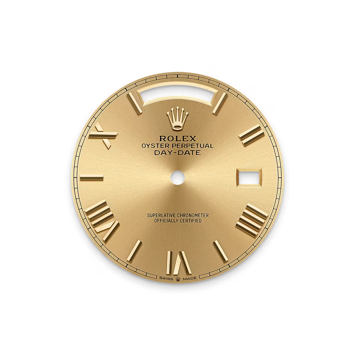 Day-Date 40 228348RBR Yellow Gold Diamond Bezel Champagne Roman Dial