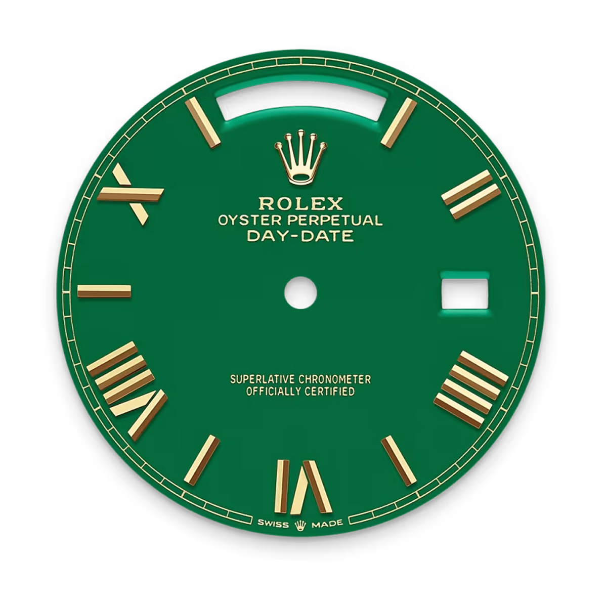Day-Date 40 Yellow Gold Green Roman Numeral Dial Diamond Bezel M228348RBR-0040