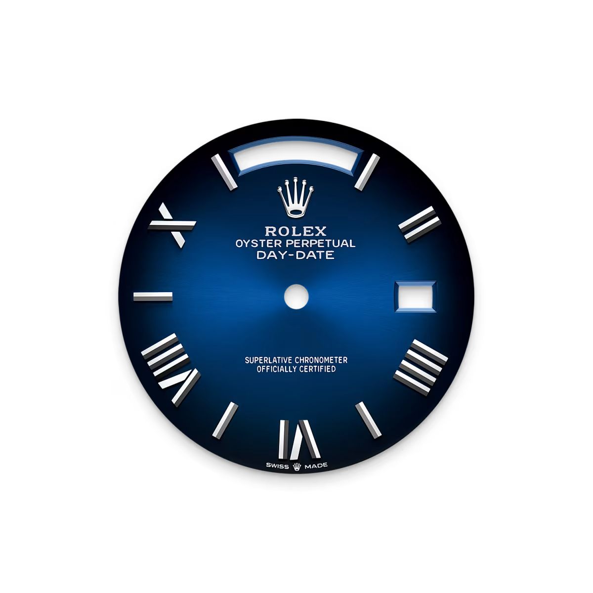 Day-date Oyster Perpetual 40mm White Gold Blue Ombré Dial, Diamond-set bezel M228349RBR-0045