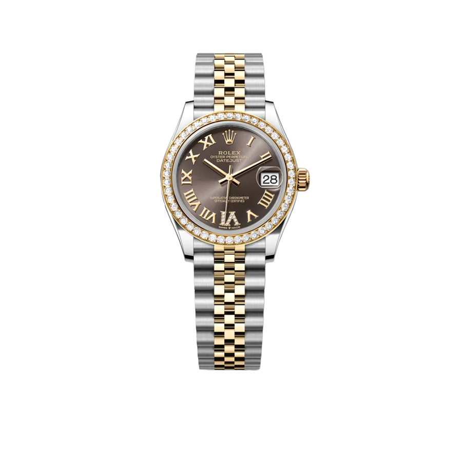 Lady-Datejust 31 mm, Oystersteel, yellow gold and diamonds M278383RBR-0018