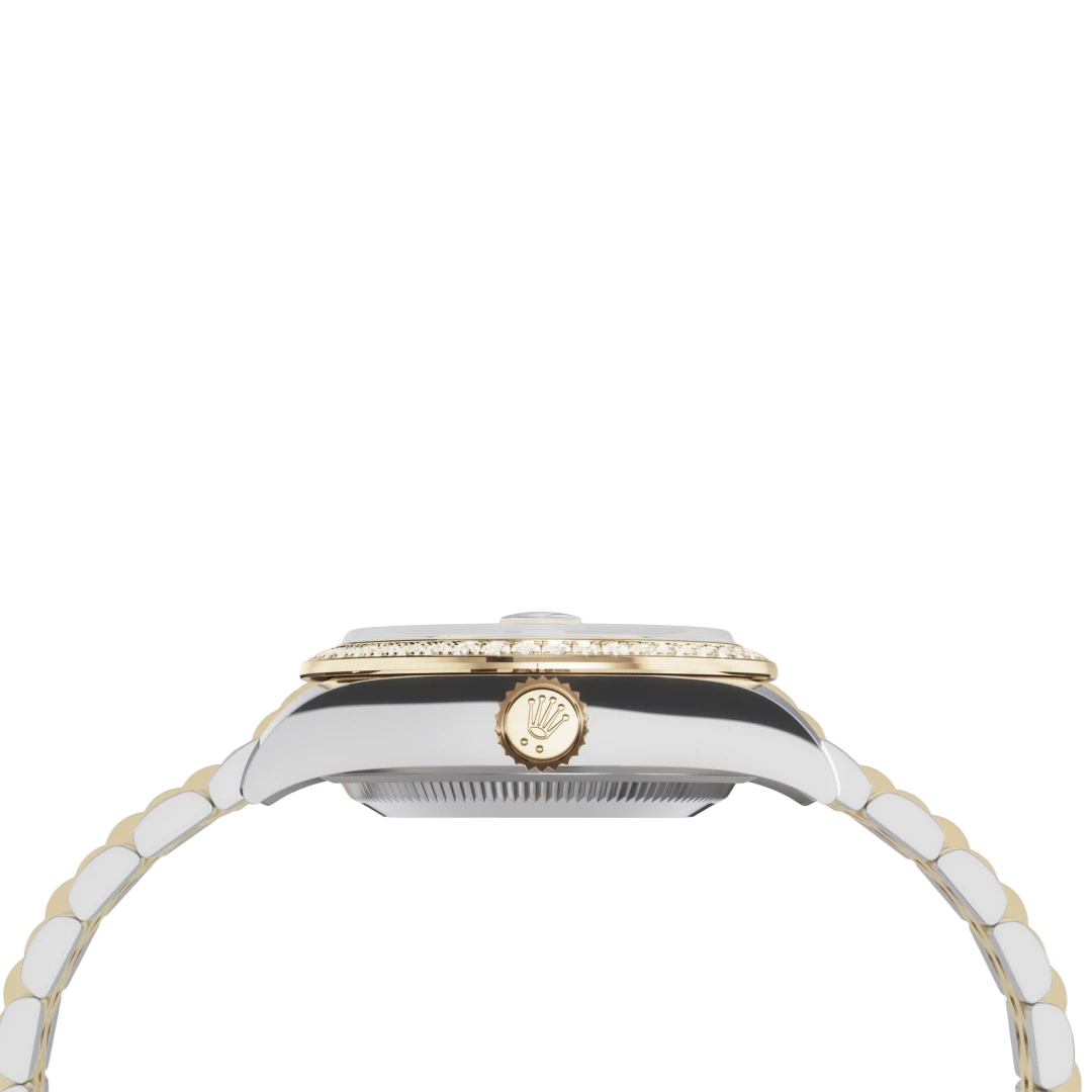 Lady-Datejust 28mm 279383RBR-0019 Oystersteel Mother of Pearl Diamond Dial Diamond Bezel Jubilee