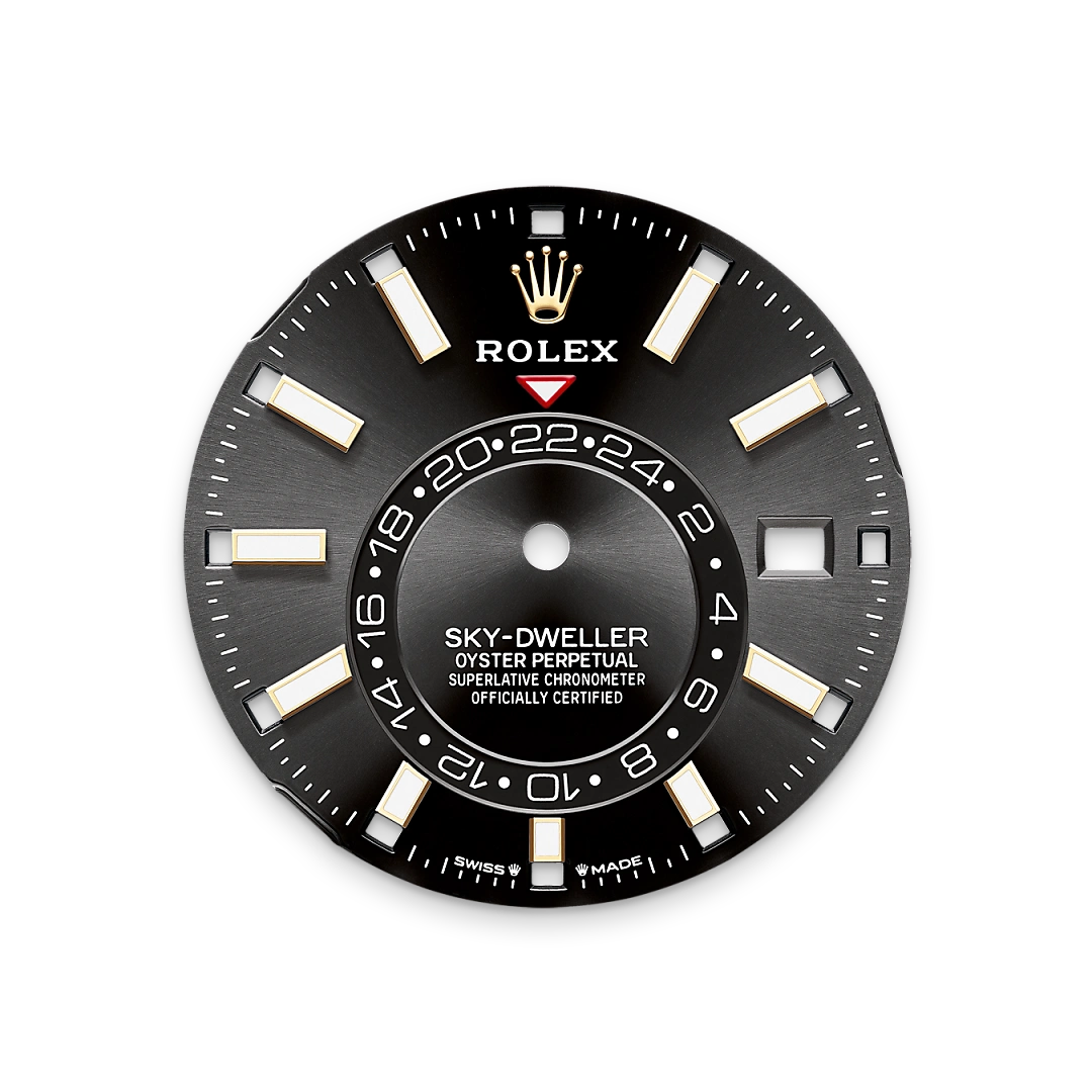 Sky-Dweller 42 mm Oyster, Oystersteel and Yellow Gold 336933 Bright Black
