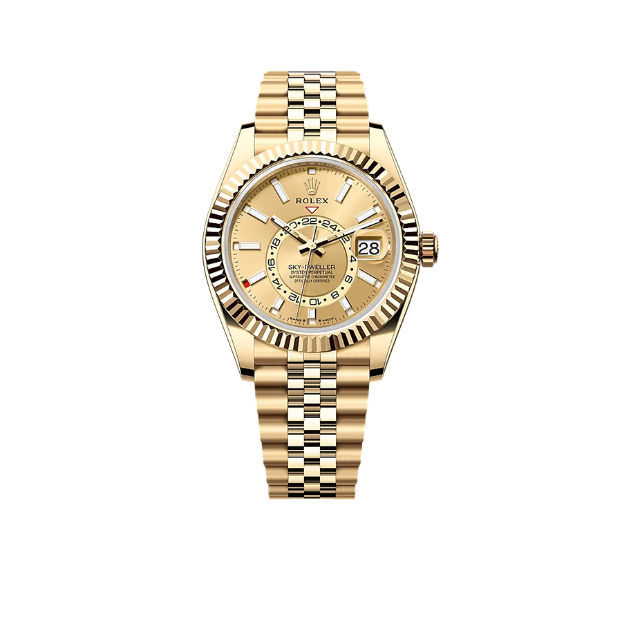 Sky-Dweller 42mm Oyster Yellow Gold 336938 Champagne-colour