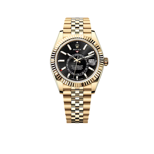 Sky-Dweller 42mm Oyster Yellow Gold 336938 Bright Black