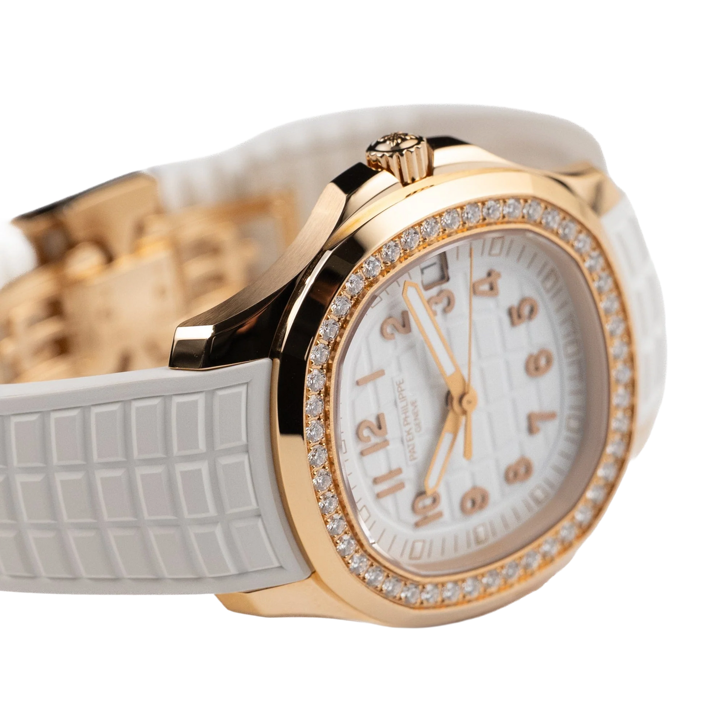 Aquanaut Luce 39mm 5268/200R-001 Rose Gold White Dial Diamond Bezel