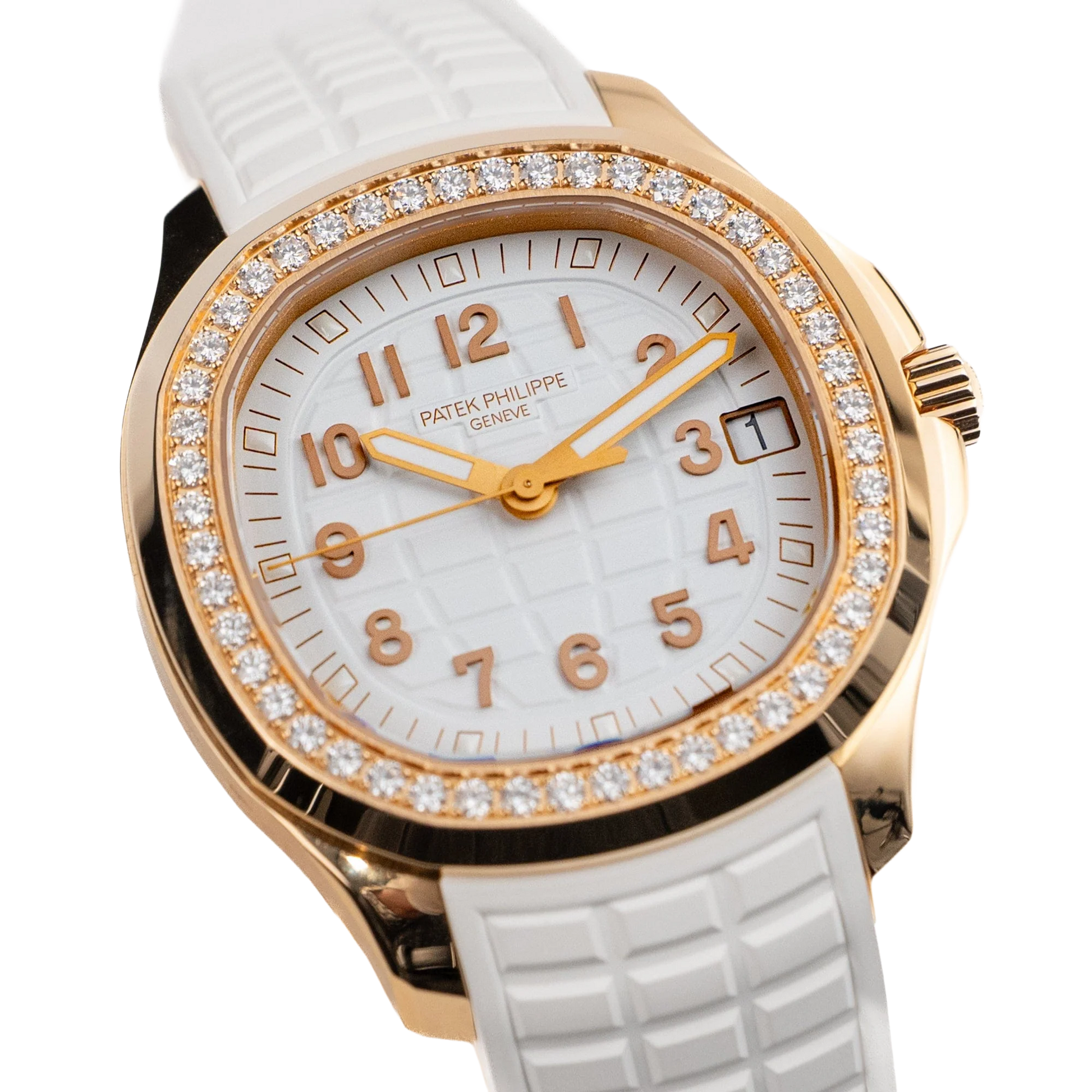 Aquanaut Luce 39mm 5268/200R-001 Rose Gold White Dial Diamond Bezel