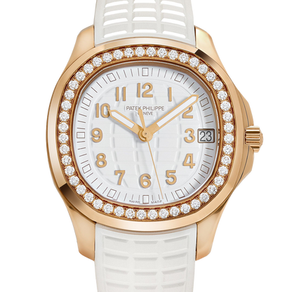 Aquanaut Luce 39mm 5268/200R-001 Rose Gold White Dial Diamond Bezel