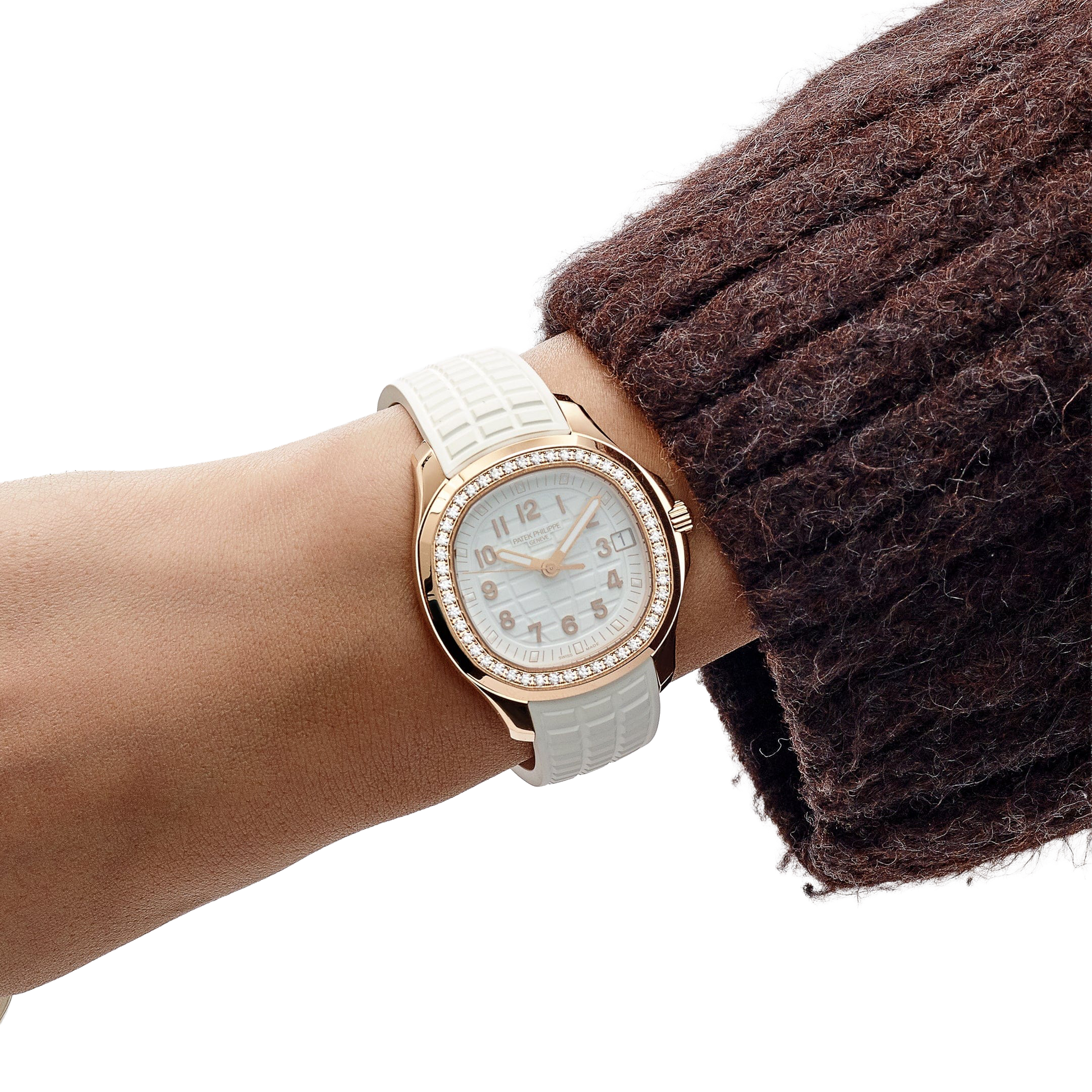 Aquanaut Luce 39mm 5268/200R-001 Rose Gold White Dial Diamond Bezel