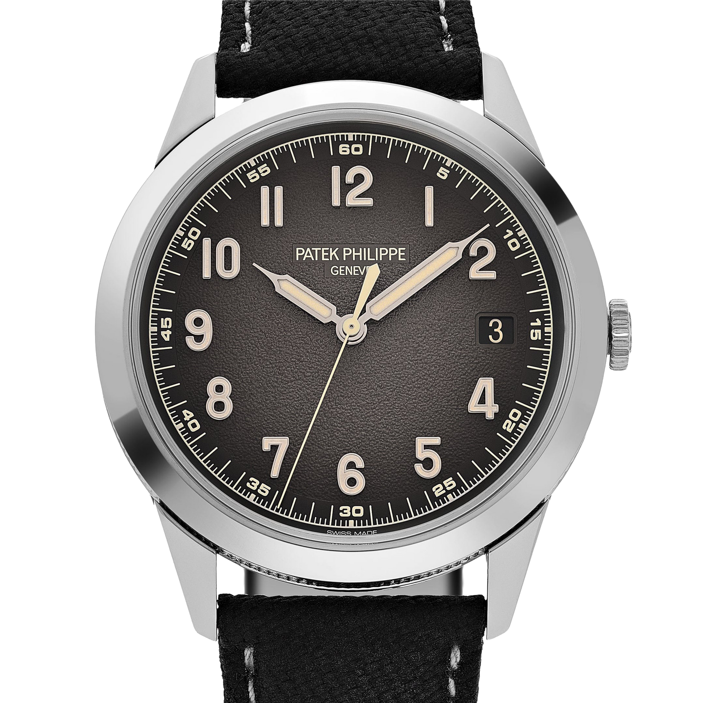 Calatrava 40mm 5226G-001 White Gold Charcoal Dial Date