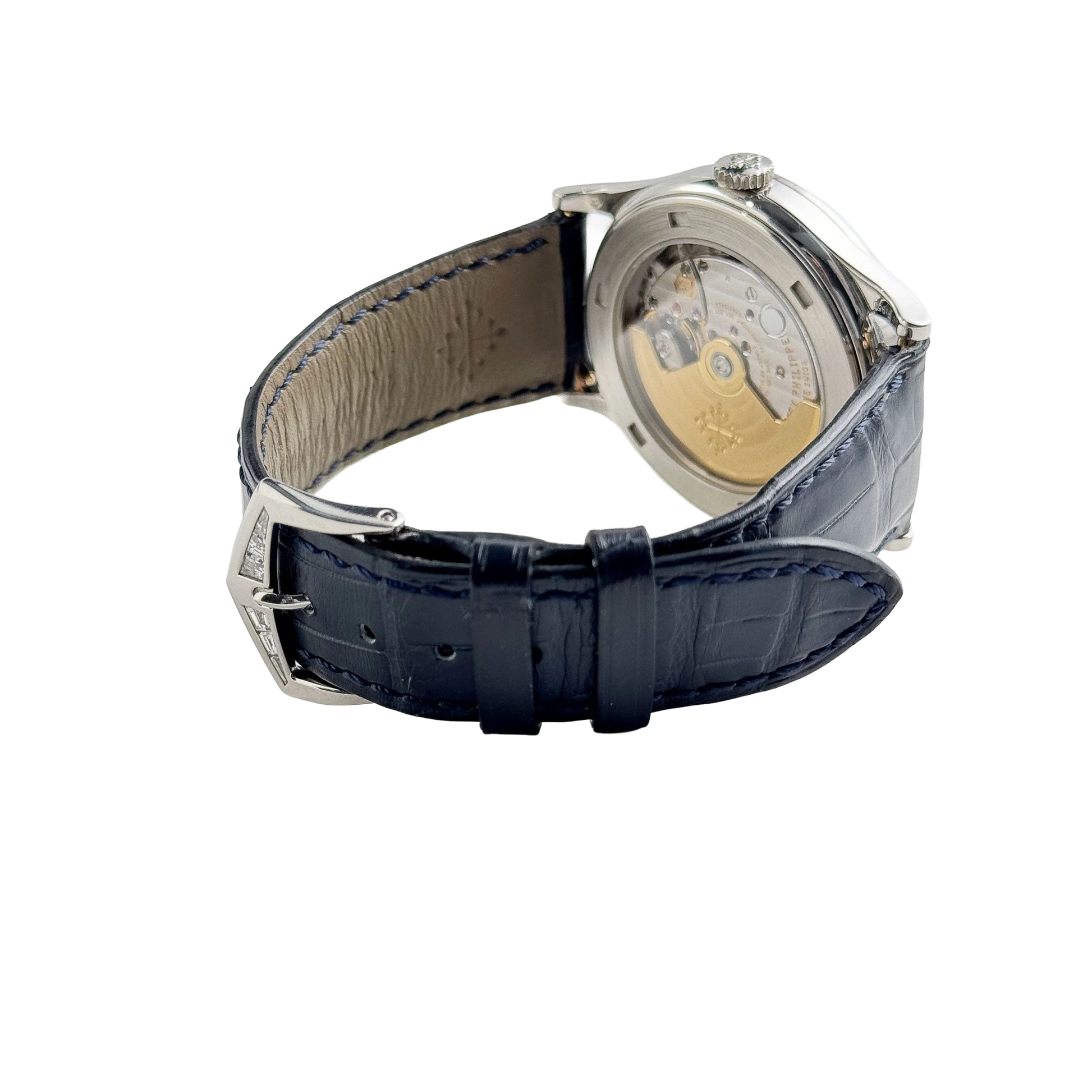 Calatrava 38mm 5298P-012 Platinum Black Diamond Dial Diamond Bezel