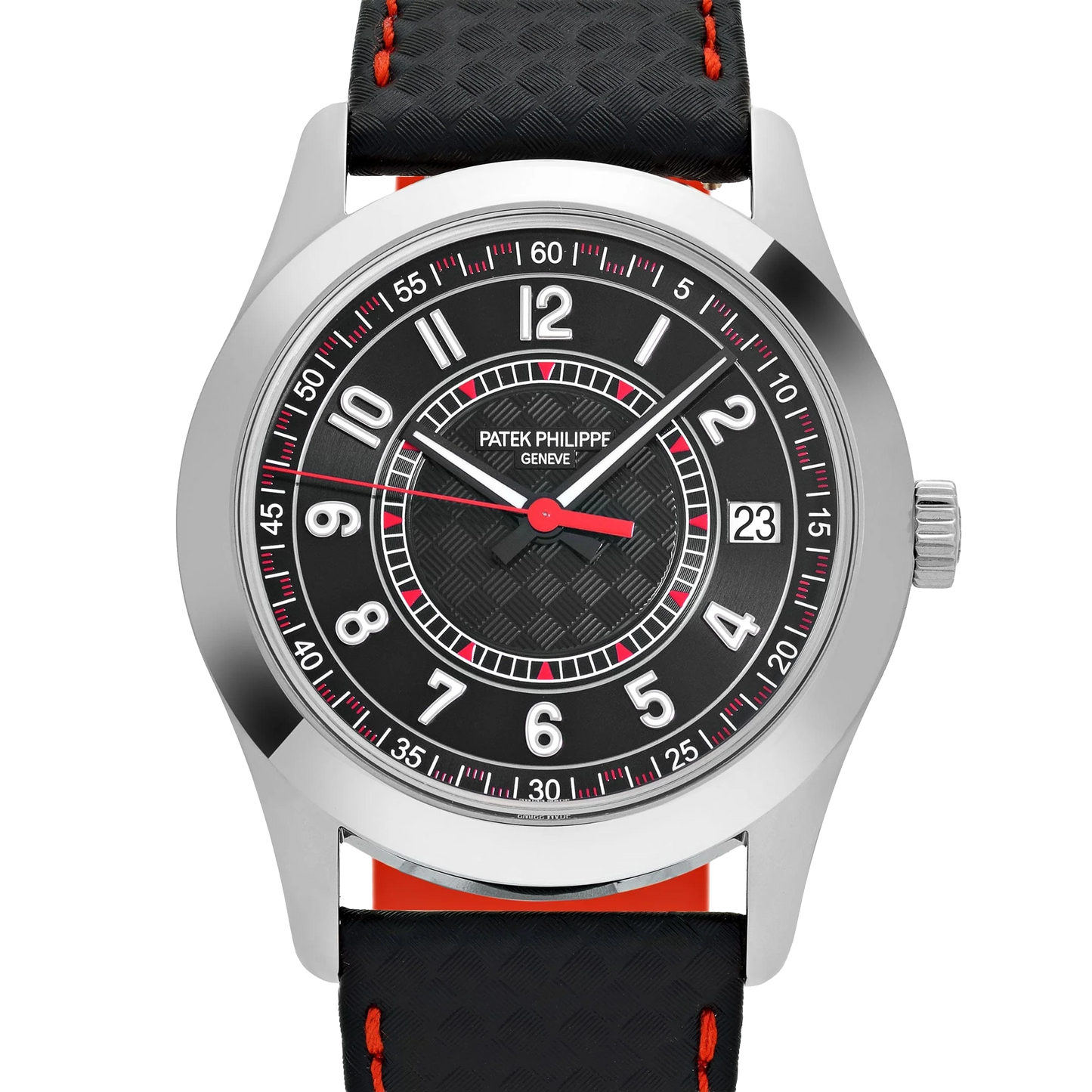 Calatrava 40mm 6007G-010 White Gold Red Accents