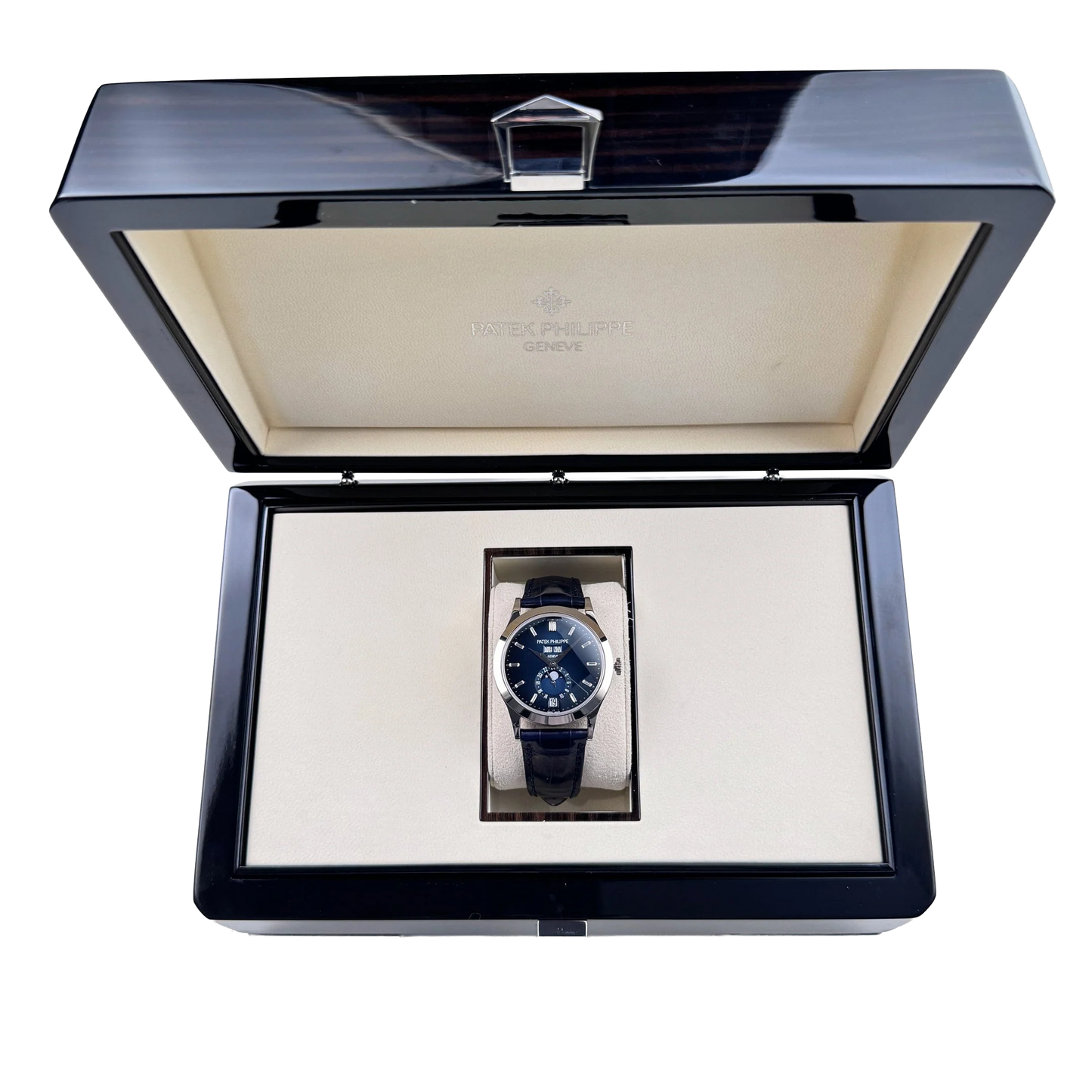 Complications 39mm 5396G-017 Annual Calendar Moon Phases White Gold Blue Dial