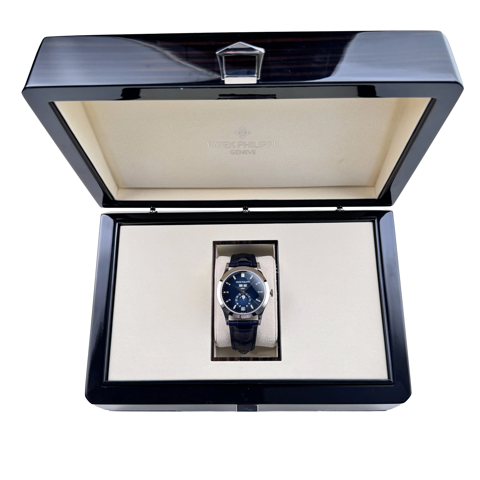 Complications 39mm 5396G-017 Annual Calendar Moon Phases White Gold Blue Dial