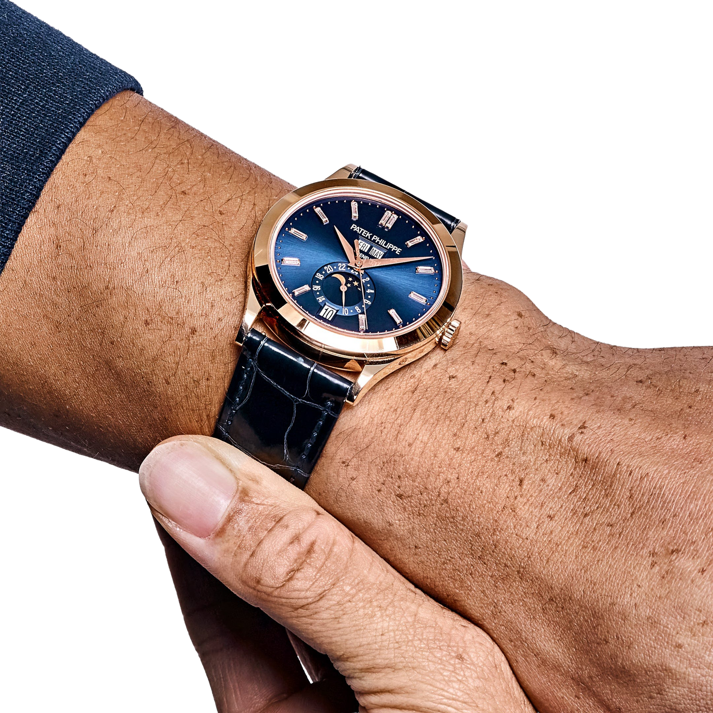 Complications 39mm 5396R-015 Annual Calendar Rose Gold Blue Dial