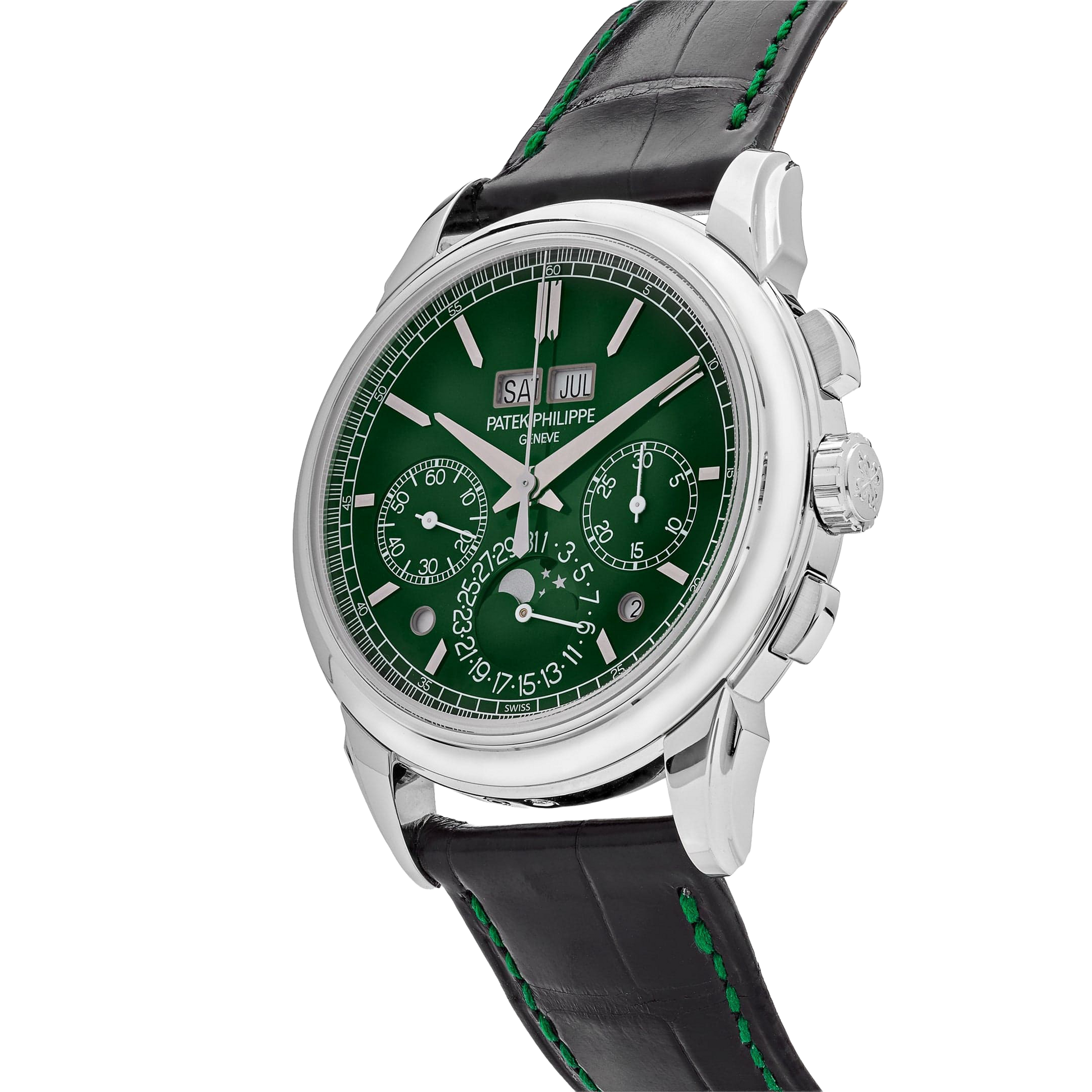 Grand Complications 41mm 5270P-014 Perpetual Calendar Chronograph Platinum Green Dial