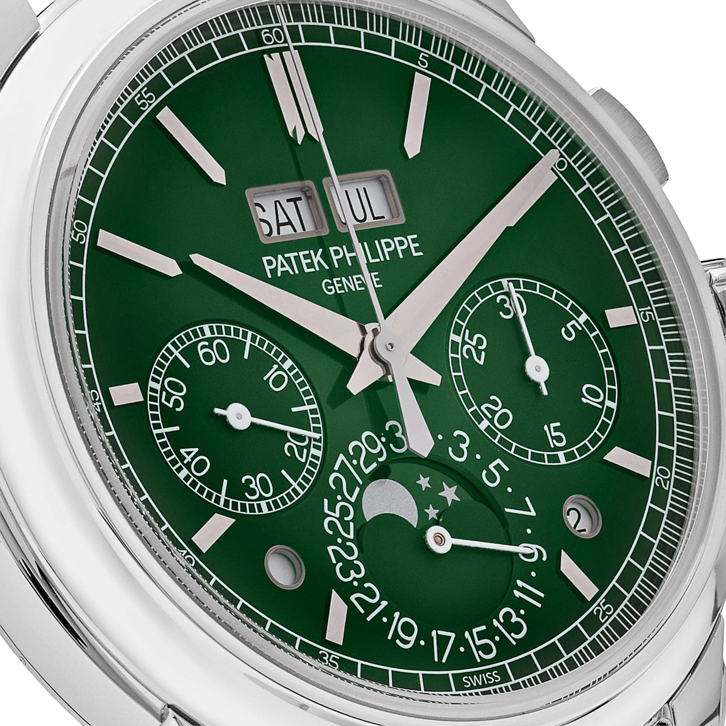 Grand Complications 41mm 5270P-014 Perpetual Calendar Chronograph Platinum Green Dial