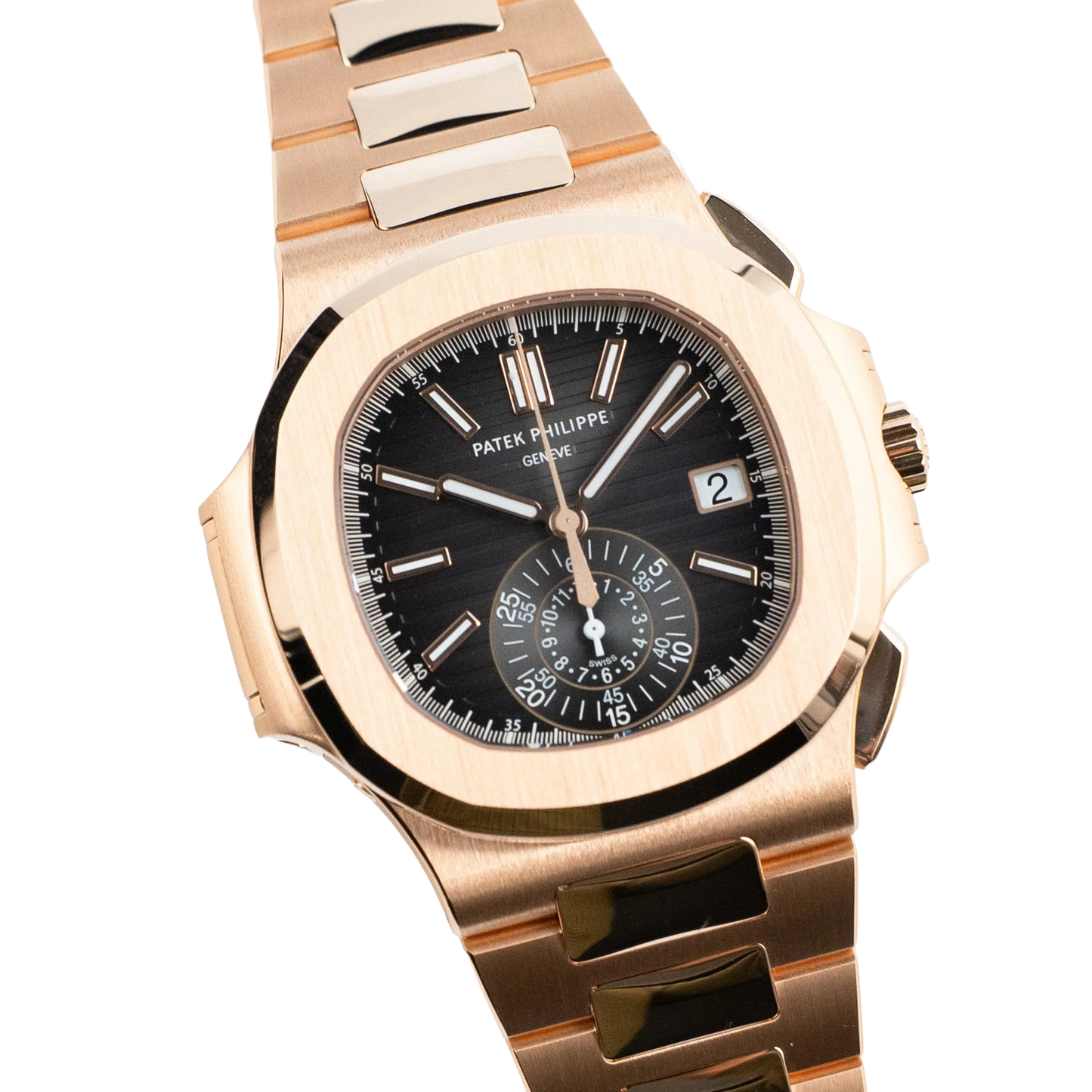 Nautilus 40mm 5980/1R-001 Chronograph Date Rose Gold Black Dial