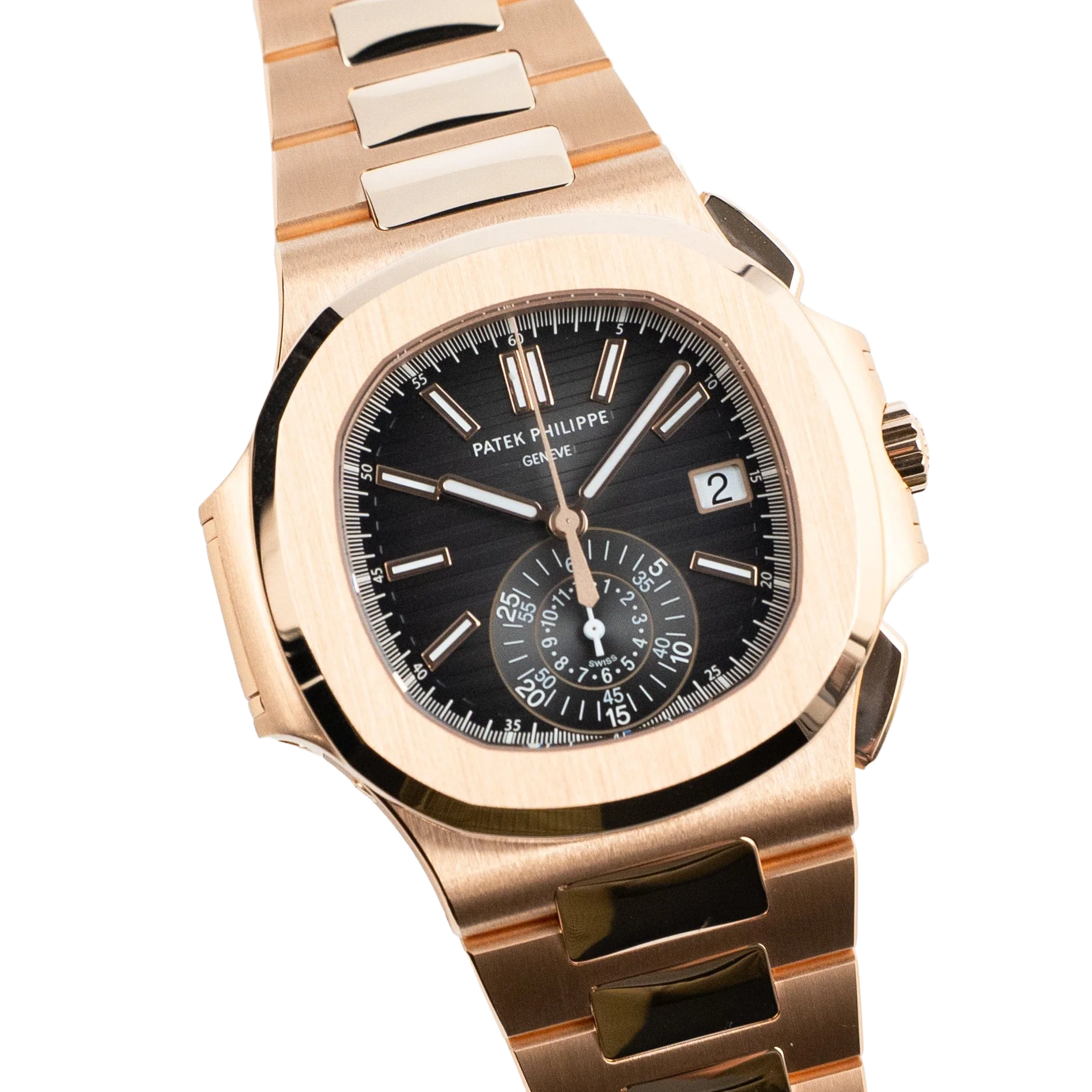 Nautilus 40mm 5980/1R-001 Chronograph Date Rose Gold Black Dial