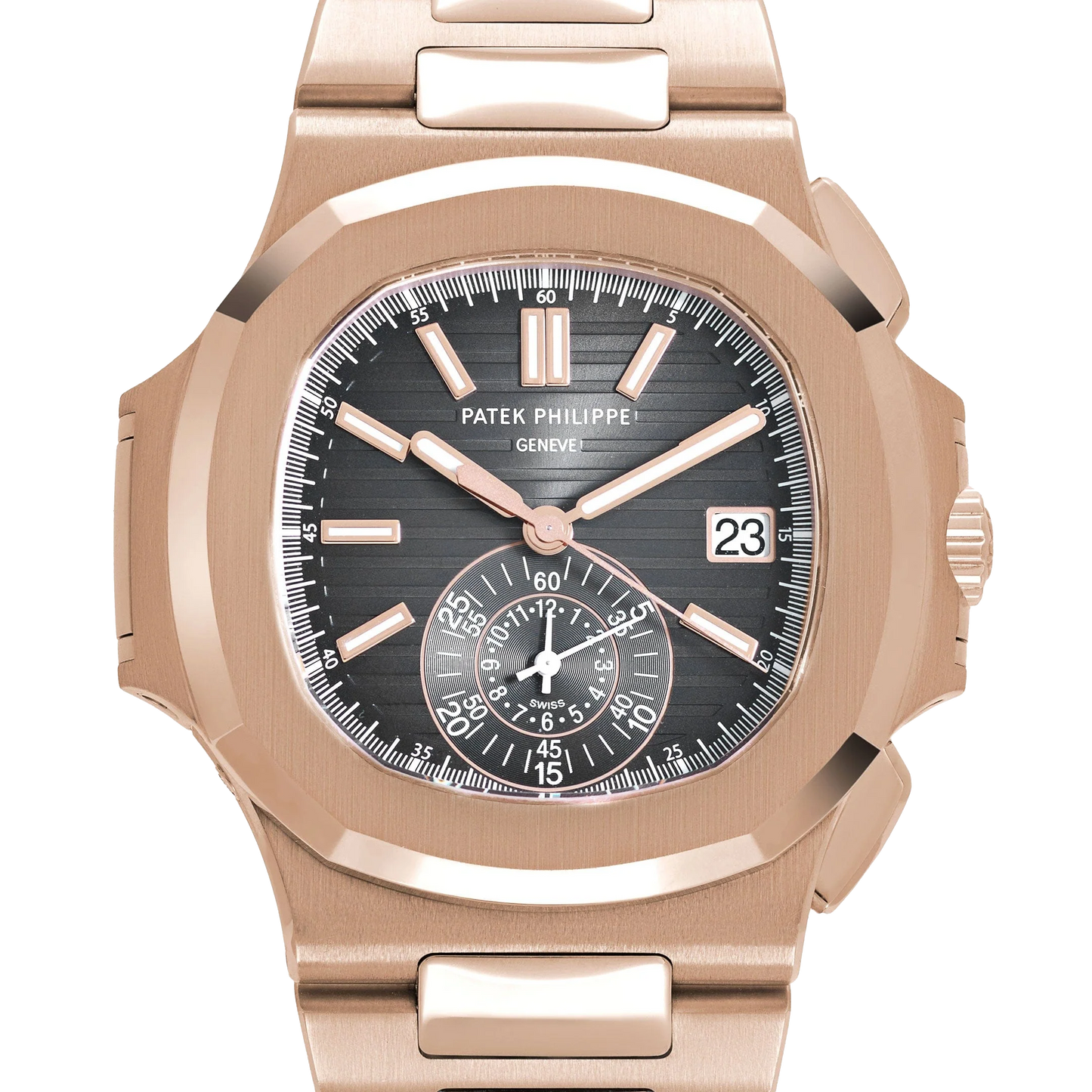 Nautilus 40mm 5980/1R-001 Chronograph Date Rose Gold Black Dial