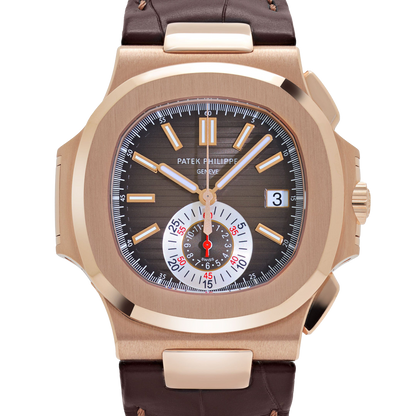 Nautilus 40mm 5980R-001 Chronograph Rose Gold Brown Dial