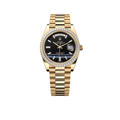 Day-Date 40 Presidential 228348RBR Diamond Bezel Baguette Onyx Dial