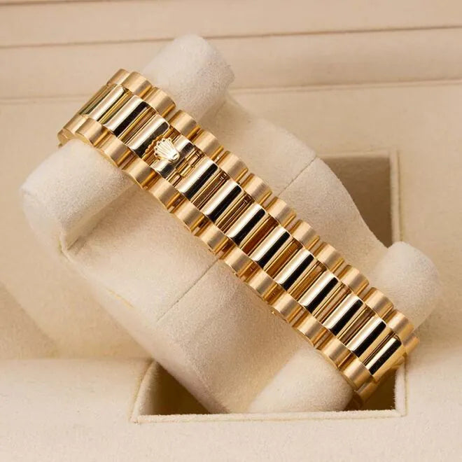 President Day-date II 41mm 218348 18k Yellow Gold Baguette Diamond & Ruby Dial