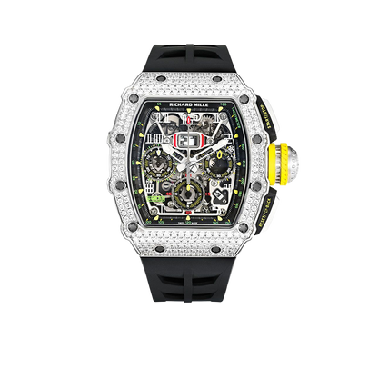 Chronograph &amp; 18K White Gold - Diamond Bezel - Skeleton Dial 50 mm