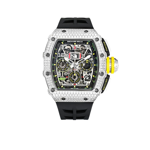 Chronograph &amp; 18K White Gold - Diamond Bezel - Skeleton Dial 50 mm